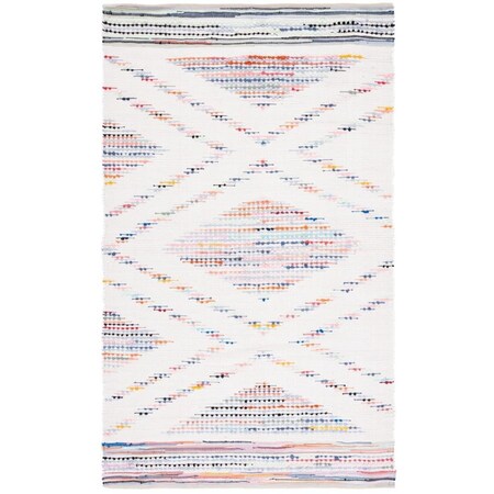 Safavieh 5 x 8 ft. Montauk Flat Weave Rectangle Area Rug Ivory & Black MTK816A-5